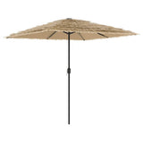 Vidaxx Sonnenschirm mit LEDs und Stahlmast 248x248x248 cm braun
