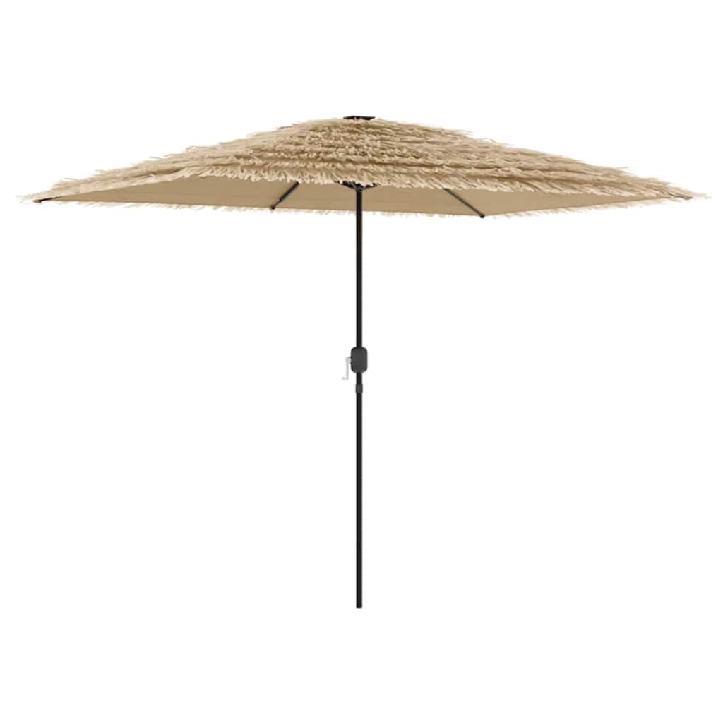Vidaxx Sonnenschirm mit LEDs und Stahlmast 300x200x250 cm braun