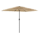 Vidaxx Sonnenschirm mit LEDs und Stahlmast 300x200x250 cm braun