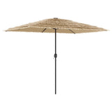 Vidaxx Sonnenschirm mit LEDs und Stahlmast 300x200x250 cm braun