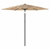 Vidaxx Sonnenschirm mit LEDs und Stahlmast 223x223x213 cm braun