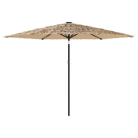 Vidaxx Sonnenschirm mit LEDs und Stahlmast 288x288x225 cm braun