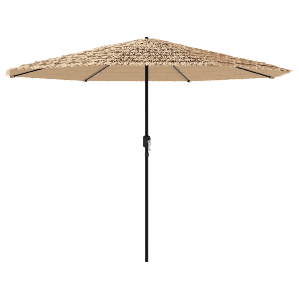 Vidaxx Sonnenschirm mit LEDs und Stahlmast 388x388x248 cm braun