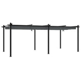 VidaXL Pavillon mit ausfahrbarem Dach 3x6 m Aluminium Anthrazit