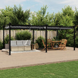 VidaXL Pavillon mit ausfahrbarem Dach 3x6 m Aluminium Anthrazit