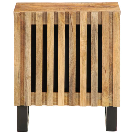 Vidaxl nachtkastje 40x34x46 cm massief ruw mangohout