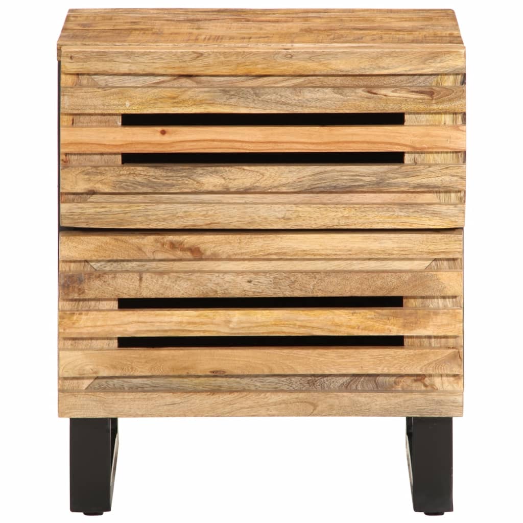 Vidaxl nachtkastje 40x34x46 cm massief ruw mangohout