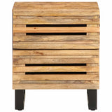 Vidaxl nachtkastje 40x34x46 cm massief ruw mangohout