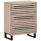 Vidaxl dressoir 60x34x75 cm massief mangohout wit