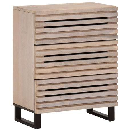 Vidaxl dressoir 60x34x75 cm massief mangohout wit