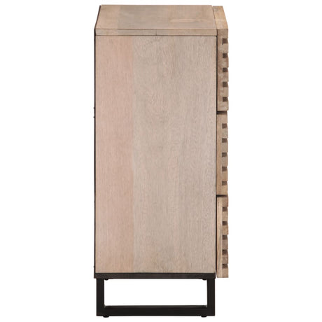 Vidaxl dressoir 60x34x75 cm massief mangohout wit