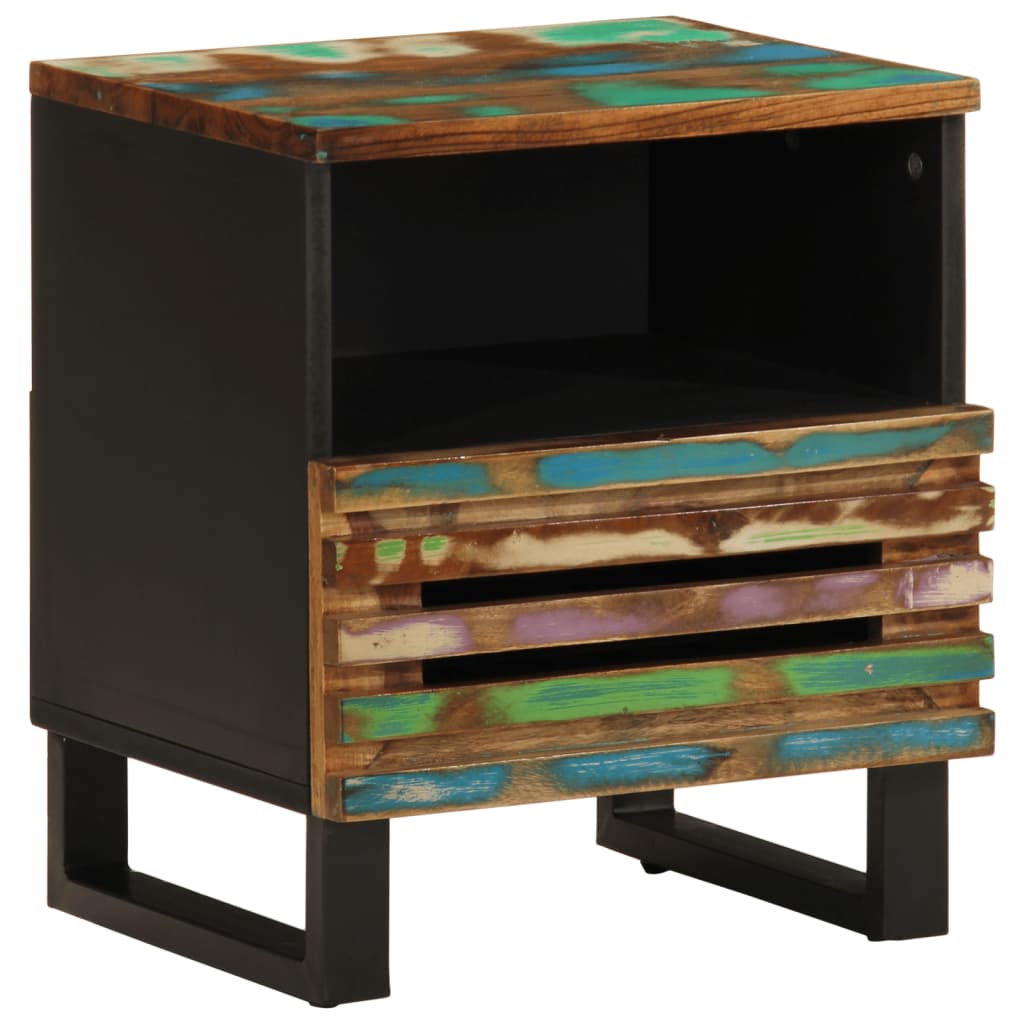 Vidaxl nachtkastjes 2 st 40x34x46 cm massief gerecycled hout