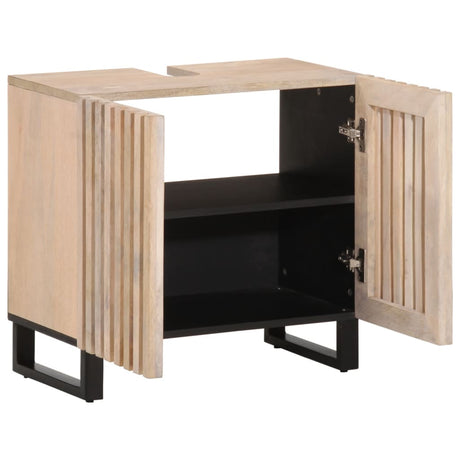 Vidaxl wastafelkast 62x34x58 cm massief mangohout