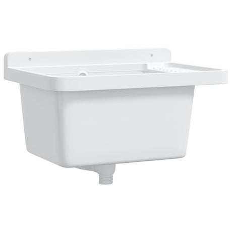 VidaXL Waschbecken Wandmontage 50x35x24 cm Harz weiß