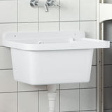 VidaXL Waschbecken Wandmontage 50x35x24 cm Harz weiß