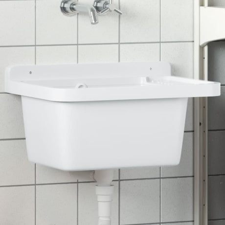 VidaXL Waschbecken Wandmontage 50x35x24 cm Harz weiß