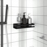 Vidaxl doucherekje 30x10x6 cm geborsteld 304 roestvrij staal matzwart