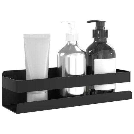 Vidaxl doucherekje 23x6,5x6 cm geborsteld 304 roestvrij staal matzwart