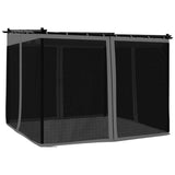 Vidaxx Pavillon mit Gitterseitenwänden 3x3 m Stahl, Anthrazit