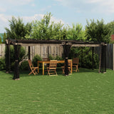 VidaXL Pavillon mit Netzseitenwänden 6x3 m Stahl Taupe