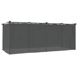 VidaXL Pavillon mit Vorhängen 6x3 m Stahl Anthrazit