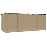 VidaXL Pavillon mit Vorhängen 6x3 m Stahl Taupe