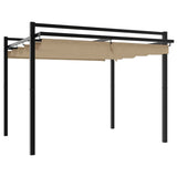 VidaXL Pavillon mit ausfahrbarem Dach 3x3 m Aluminium Taupe