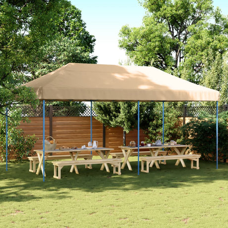 VidaXL Partyzelt faltbar Pop-up 580x292x315 cm beige
