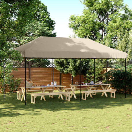 VidaXL Partyzelt faltbar Pop-Up 580x292x315 cm Taupe