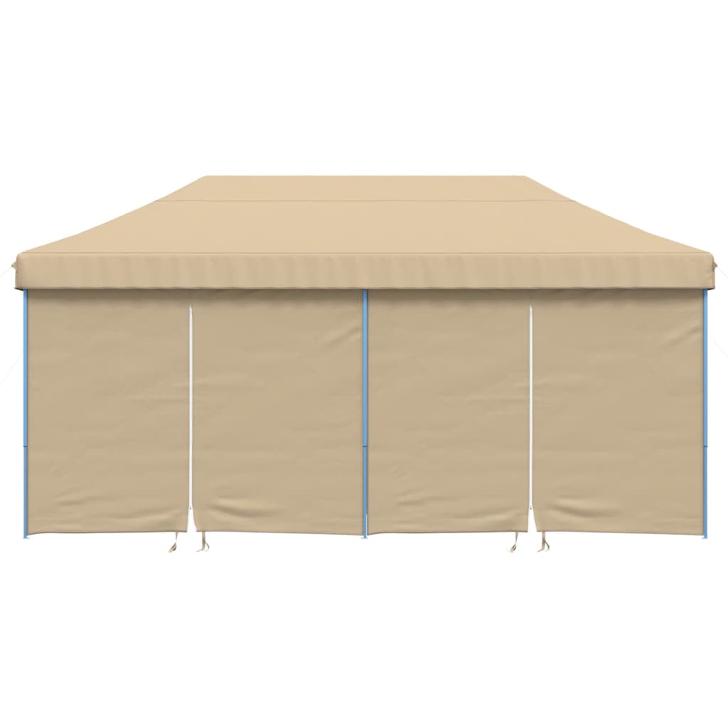 VidaXL Partyzelt faltbares Pop-Up mit 4 Seitenwänden Beige