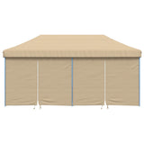 VidaXL Partyzelt faltbares Pop-Up mit 4 Seitenwänden Beige