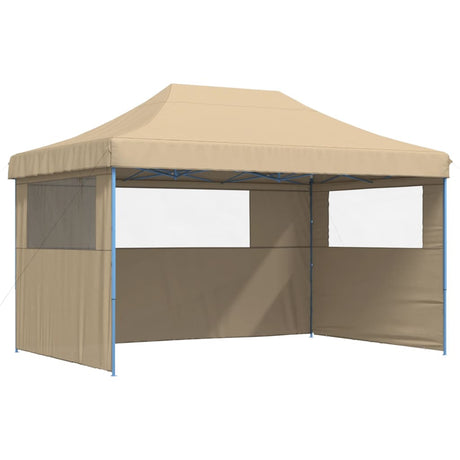 Vidaxx faltbares Pop-up-Partyzelt mit 3 Seitenwänden beige