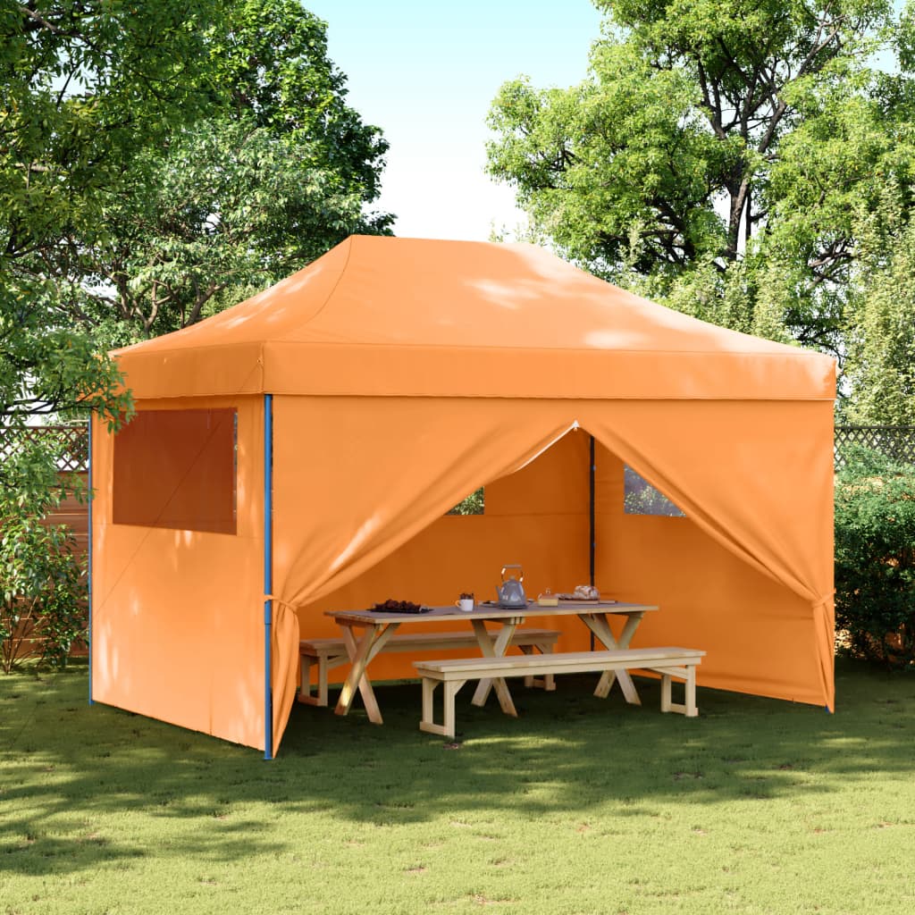 Vidaxx faltbares Pop-Up-Partyzelt mit 4 Seitenwänden Orange