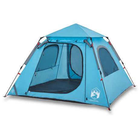 Vidaxl Kuppelzelt 4-Personen Schnellspanner blau