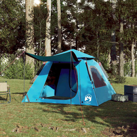 Vidaxl Kuppelzelt 4-Personen Schnellspanner blau