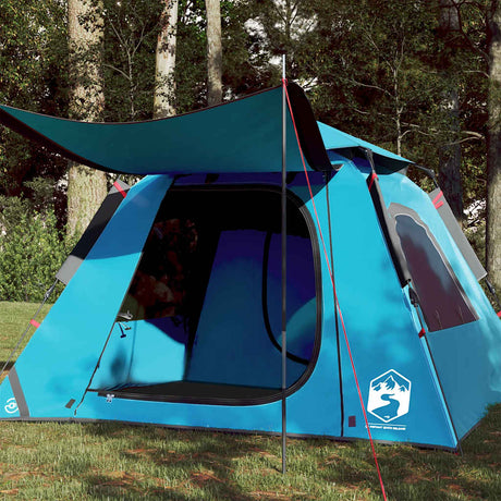 Vidaxl Kuppelzelt 4-Personen Schnellspanner blau