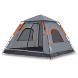 Vidaxx Kuppelzelt 5-Personen-Schnellspanner Grau und Orange