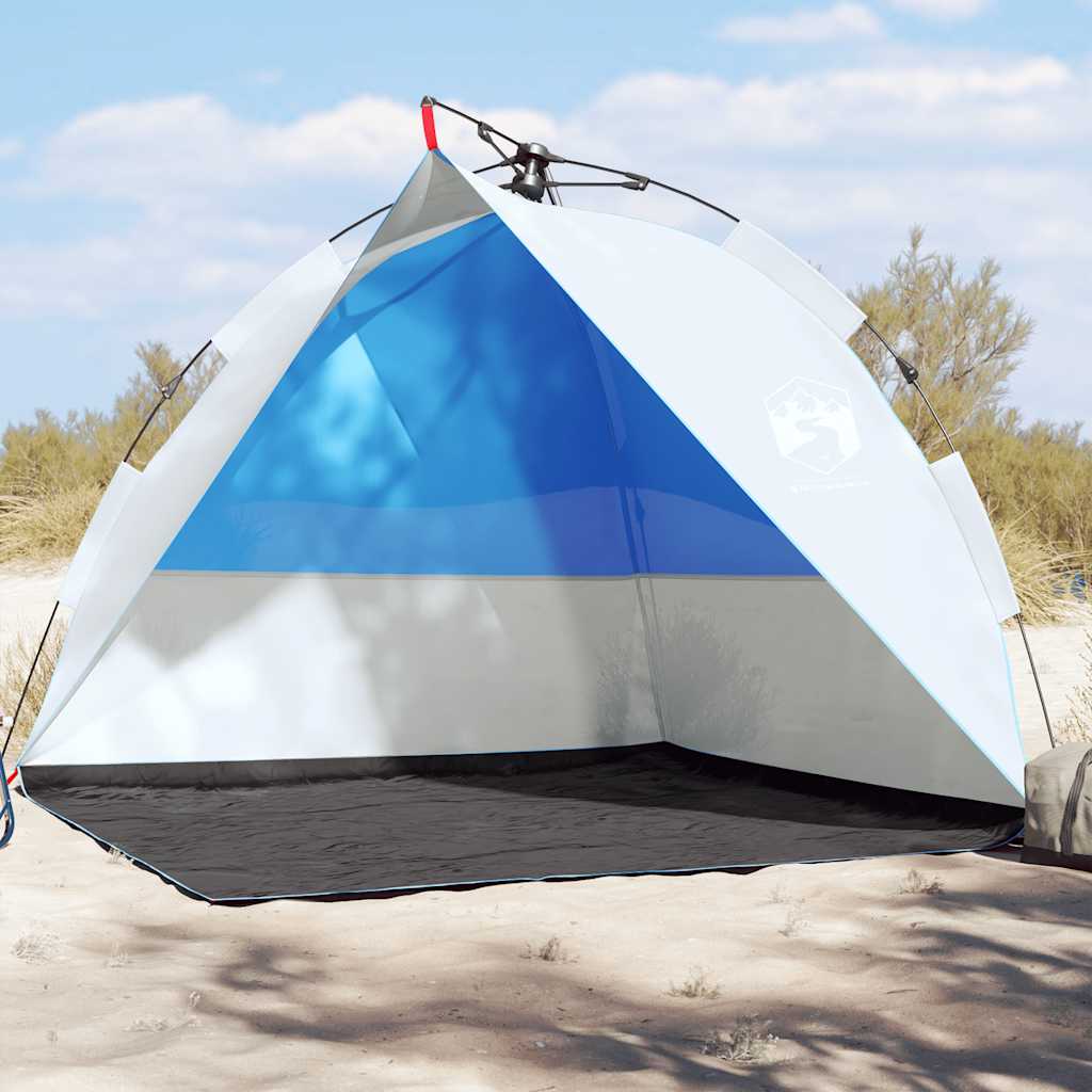 VidaXL Strandzelt wasserdicht Schnellverschluss azurblau