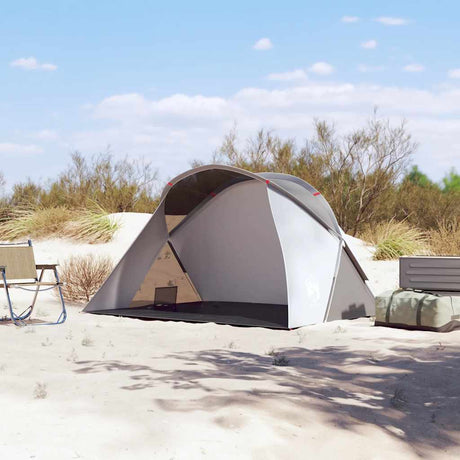 VidaXL Strandzelt 2-Personen Pop-Up wasserdicht grau