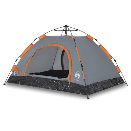 VidaXL Zelt 2-Personen-Schnellspanner Grau und Orange
