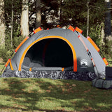 VidaXL-Zelt 4-Personen-Schnellspanner in Grau und Orange