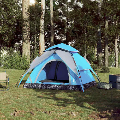 Vidaxl Kuppelzelt 3-Personen-Schnellspanner blau