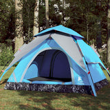 Vidaxl Kuppelzelt 3-Personen-Schnellspanner blau