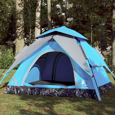 Vidaxl Kuppelzelt 3-Personen-Schnellspanner blau