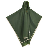 Vidaxx Regenponcho mit Kapuze 2-in-1-Design 223x145 cm grün