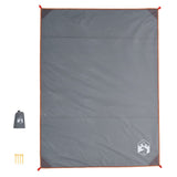 Vidaxx Picknickdecke mit Klammern 205x155 cm grau und orange