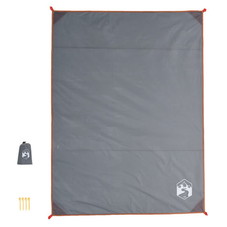 Vidaxx Picknickdecke mit Klammern 205x155 cm grau und orange