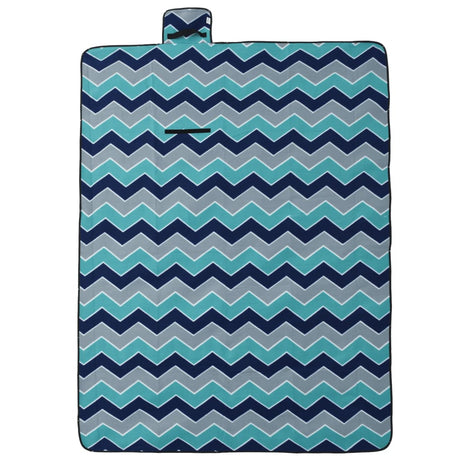 Vidaxx faltbare Picknickdecke Wellen 200x150 cm samtblau