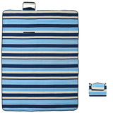 VidaXL Picknickdecke faltbar gestreift 200x150 cm samtblau weiß