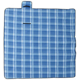 VidaXL Picknickdecke faltbar kariert 200x200 cm Samtblau